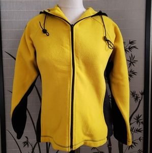 [Bike] Black & Yellow Hooded Fleece Jacket